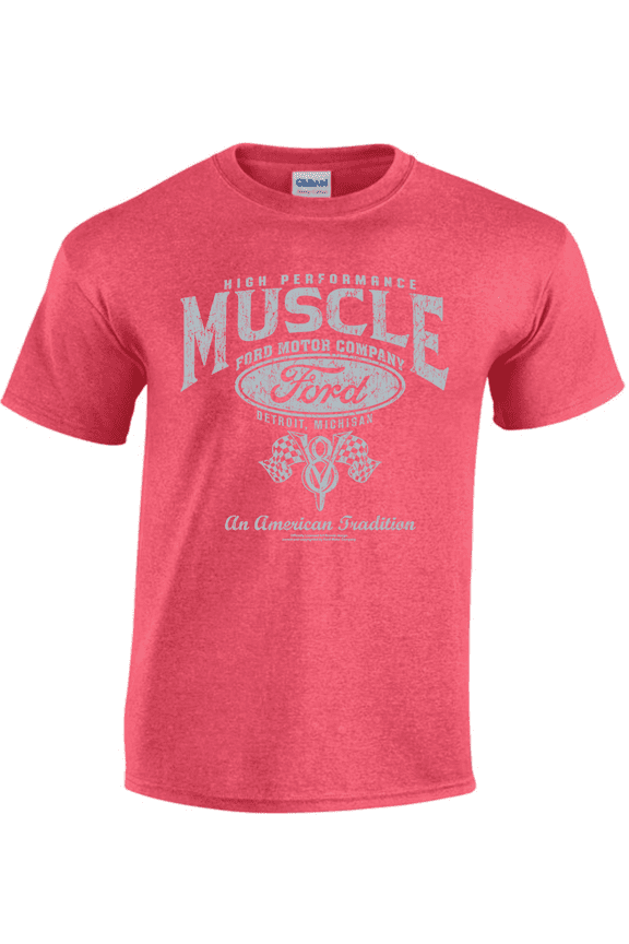 Mens Graphic Tees Ford Muscle Car Mustang Racing T-shirt Dad Gifts Birthday Father Husband