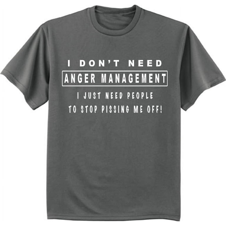 Mens Graphic Tees Funny Saying Anger Management T shirt Walmart
