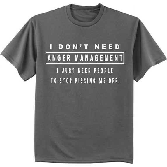 Mens Graphic Tees Funny Saying Anger Management T-shirt