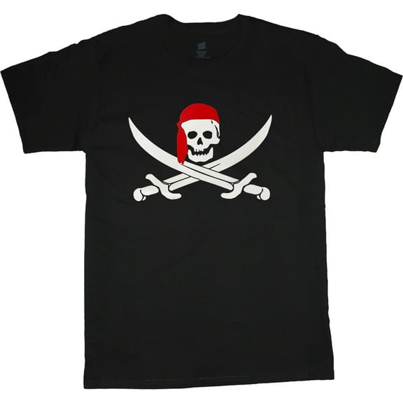 Mens Graphic Tees Jolly Roger Flag Pirate T-shirt Dad Fathers Day Gifts