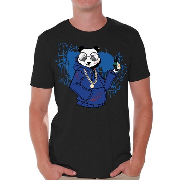 Graphic T shirts for Men - Nerd Geek Cool - Streetwear Panda Tees