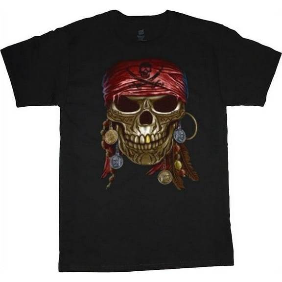 Mens Graphic Tees Pirate Skull T-shirt