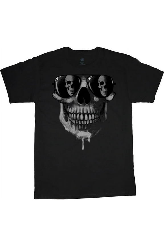 Mens Graphic Tees Sunglasses Skull T-shirt