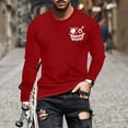 thumbnail image 1 of Mens Graphic Tees T Shirts Big and Tall S-6X Plus Size Long Sleeve Crew Neck T-Shirts Casual Slim Funny Printed Basic Comfort Pullover Tops, 1 of 4