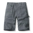 thumbnail image 1 of Mens Gray Cargo Shorts, Rugged Multi - Pockets, Durable, Summer Hiking & Adventures, 1 of 6