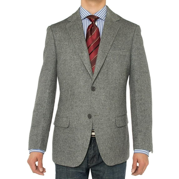 Mens Gray Modern Fit Blazer Luciano Natazzi 2 Button Luxe