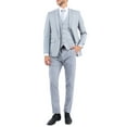 thumbnail image 1 of Mens Gray Suit, Slim Fit 3-Piece Expandable Waist Pants, 1 of 5