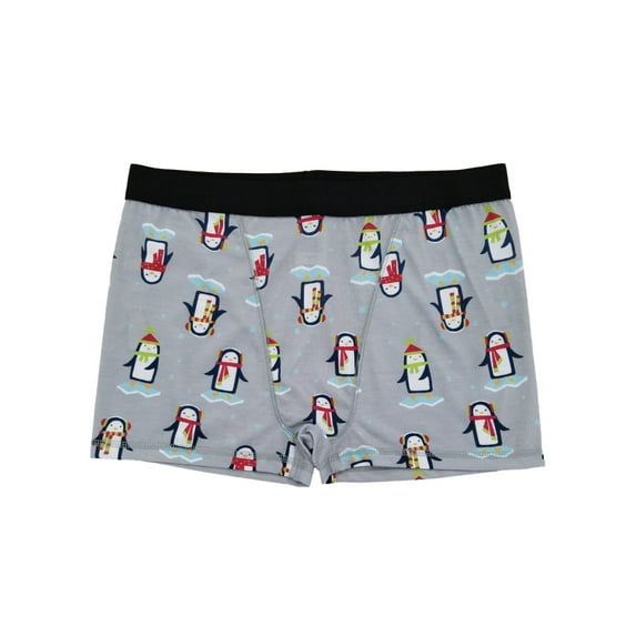 Mens Gray Winter Penguins Iceberg Underwear Boxers Boxer Briefs S