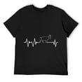 thumbnail image 1 of Mens Great Goat Heartbeat Design Farmer T-Shirt Black, 1 of 5