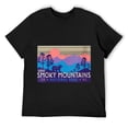 thumbnail image 1 of Mens Great Smoky Mountains National Park Retro Scenery V-Neck T-Shirt Black 2XL, 1 of 5