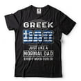 thumbnail image 1 of Mens Greek Dad T-shirt Fathers Day Greek Shirt Greek Patriotic Shirt Greece Flag Shirt (Large Black), 1 of 6
