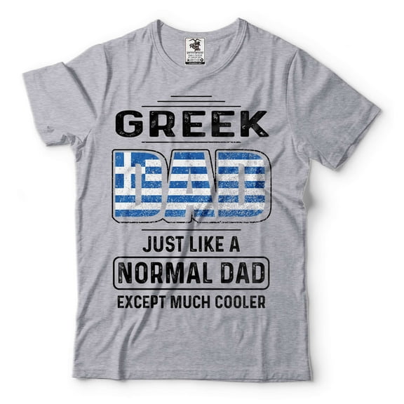 Mens Greek Dad T-shirt Fathers Day Greek Shirt Greek Patriotic Shirt Greece Flag Shirt