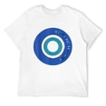 thumbnail image 1 of Mens Greek Mati Eye T-Shirt White Small, 1 of 5