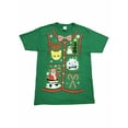 thumbnail image 1 of Mens Green Cat Deer Snowman Tree Monster Santa Christmas Holiday T-Shirt Large, 1 of 1