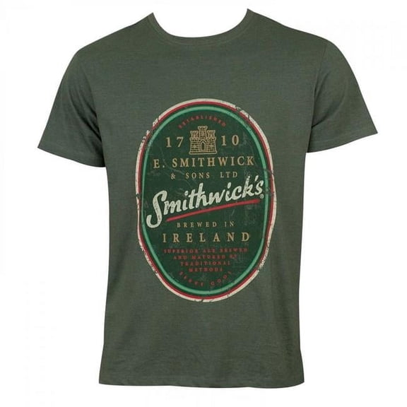 Mens Green Distressed T-Shirt - Large