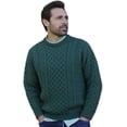 thumbnail image 1 of Mens Green Irish Wool Sweater Size Medium Made By Aran Woollen Mills, 1 of 1