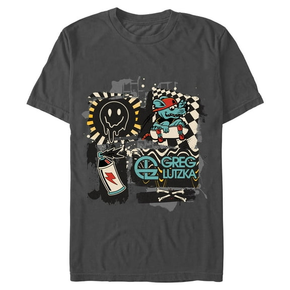 Mens Greg Lutzka Skater Rat Graffiti T Shirt