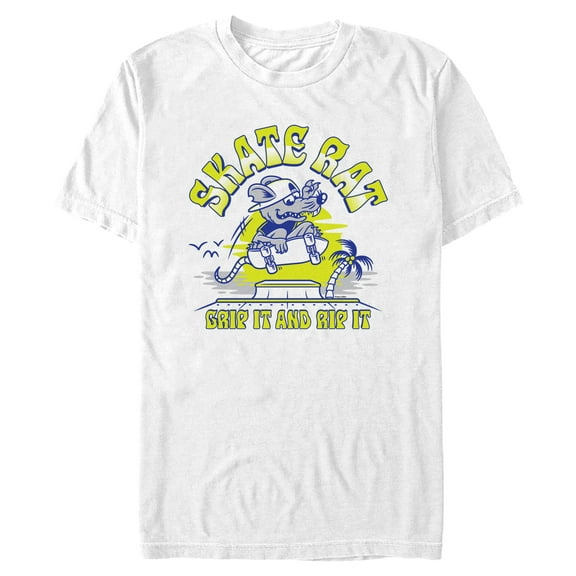 Mens Greg Lutzka Skater Rat Grip It and Rip It Green T Shirt