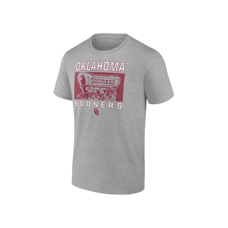 Notre Dame Fighting Irish NCAA Oklahoma Sooners Men's Heather Gray Cotton Boxed Mascot Short Sleeve T Shirt