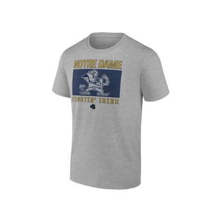 Notre Dame Fighting Irish NCAA Notre Dame Fighting Irish Men's Heather Gray Cotton Boxed Mascot Short Sleeve T Shirt