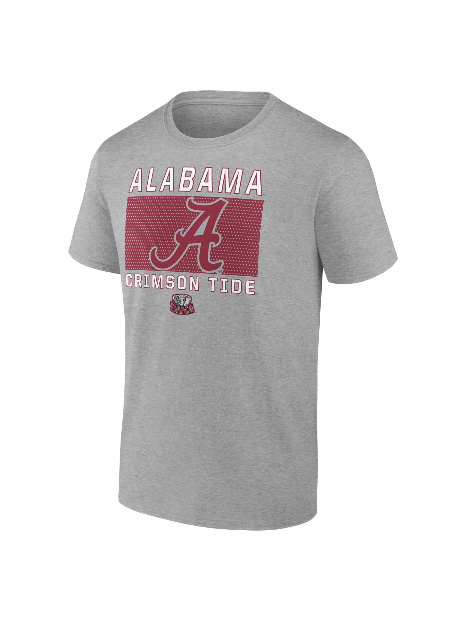 NCAA Alabama Crimson Tide Men's Heather Gray Cotton Boxed Mascot Short Sleeve T Shirt