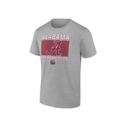 NCAA Alabama Crimson Tide Men's Heather Gray Cotton Boxed Mascot Short Sleeve T Shirt