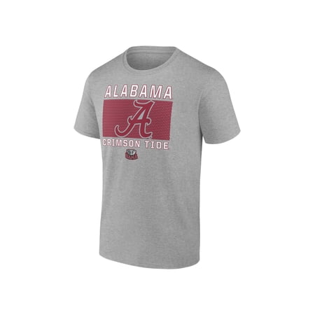 Alabama Crimson Tide NCAA Alabama Crimson Tide Men's Heather Gray Cotton Boxed Mascot Short Sleeve T Shirt