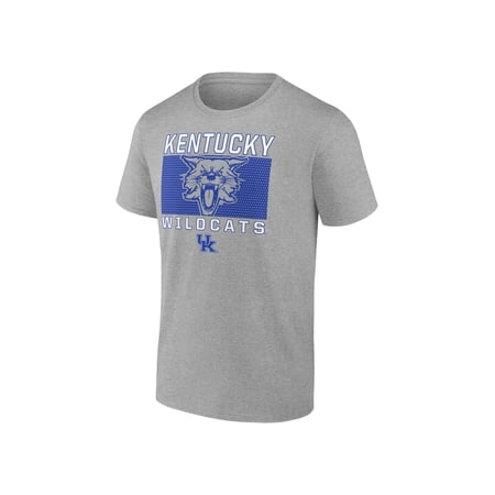 Notre Dame Fighting Irish NCAA Kentucky Wildcats Men's Heather Gray Cotton Boxed Mascot Short Sleeve T Shirt