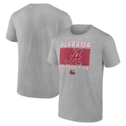 NCAA Alabama Crimson Tide Men's Heather Gray Cotton Boxed Mascot Short Sleeve T Shirt