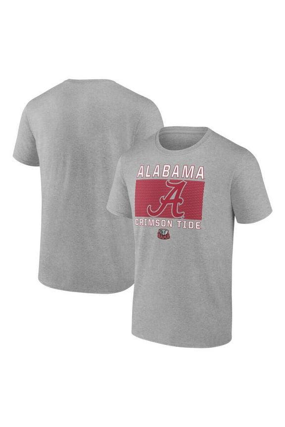 NCAA Alabama Crimson Tide Men's Heather Gray Cotton Short Sleeve T Shirt
