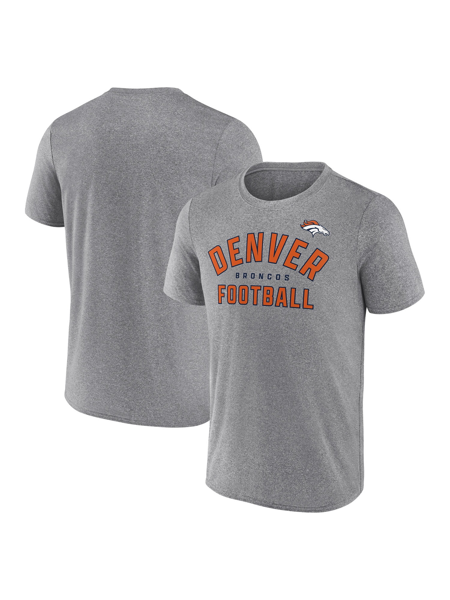 NFL Men's Denver Broncos Synthetic Gray Short Sleeve Arch Logo T-Shirt – All 32 Teams Available
