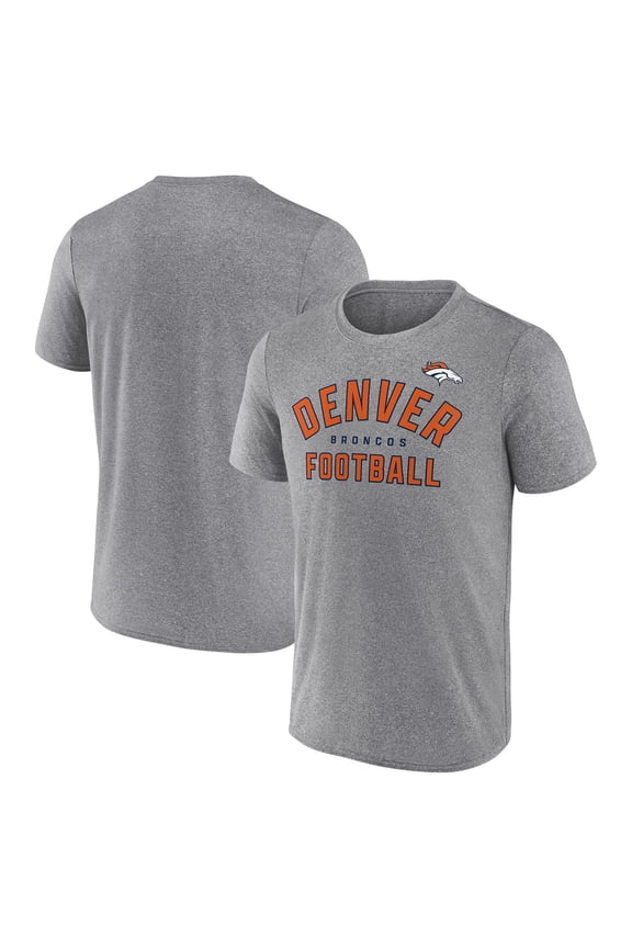 NFL Men's Denver Broncos Synthetic Gray Short Sleeve Arch Logo T-Shirt – All 32 Teams Available