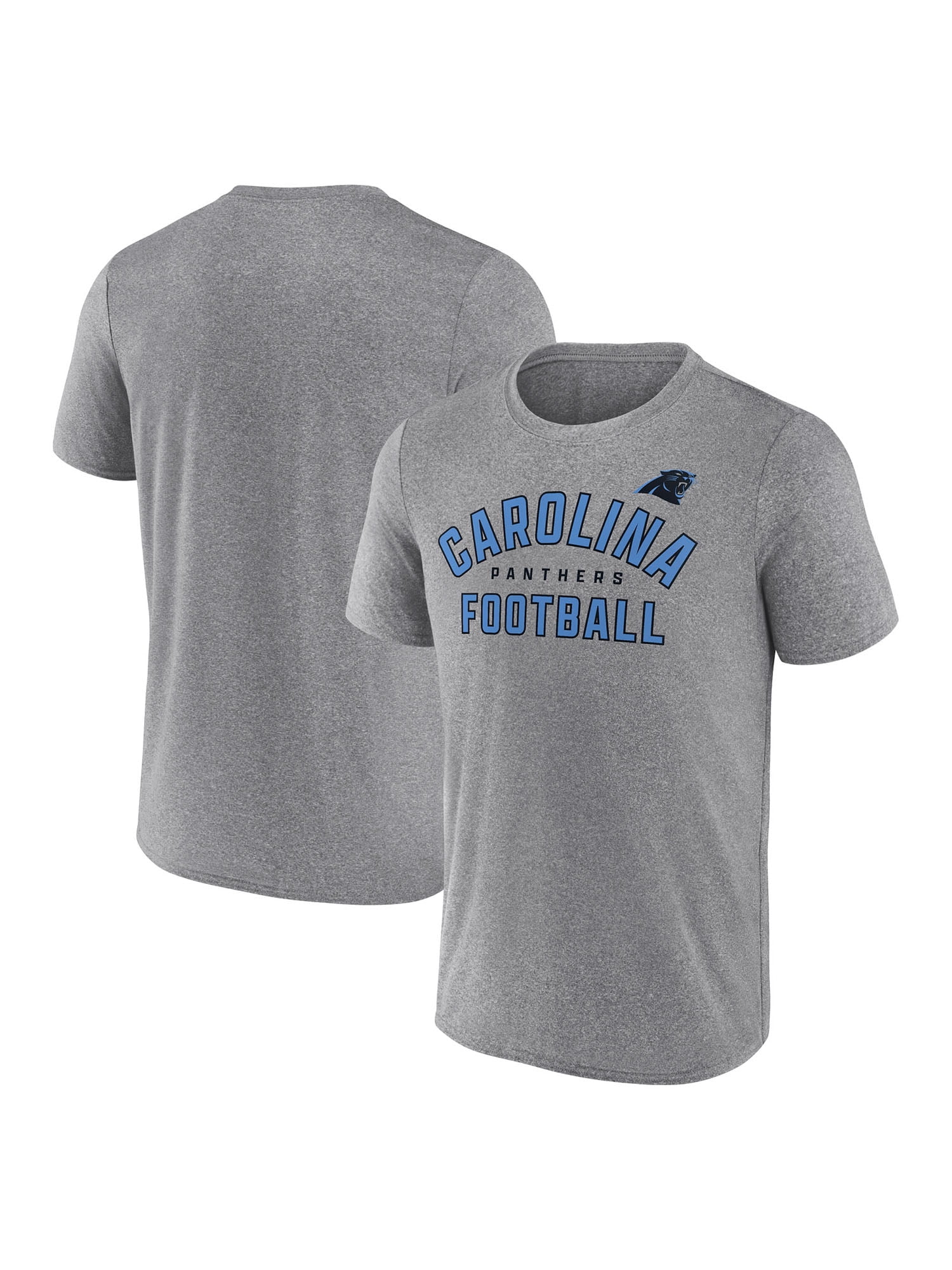 NFL Men's Carolina Panthers Synthetic Gray Short Sleeve Arch Logo T-Shirt – All 32 Teams Available