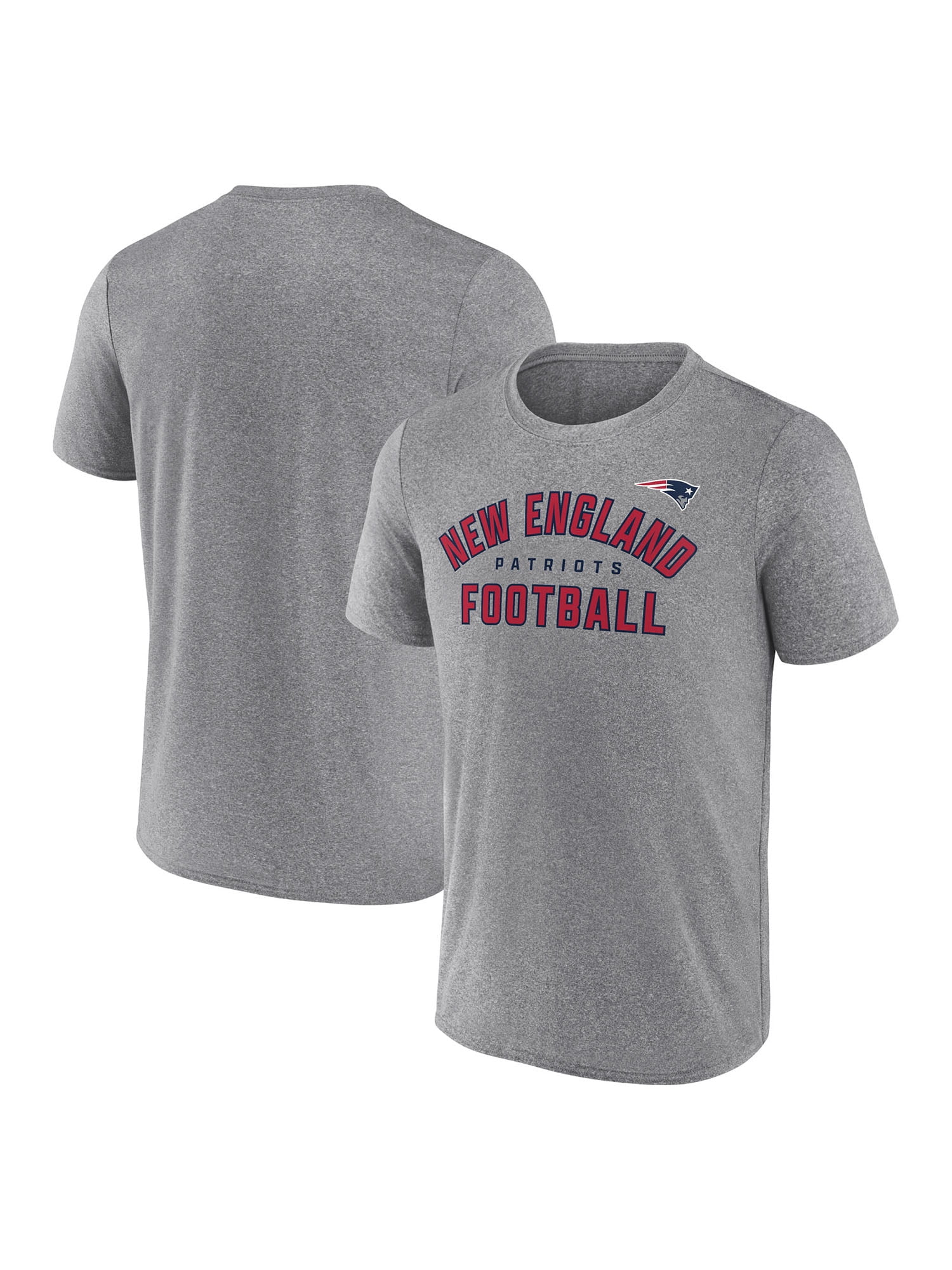 NFL Men's New England Patriots Synthetic Gray Short Sleeve Arch Logo T-Shirt – All 32 Teams Available