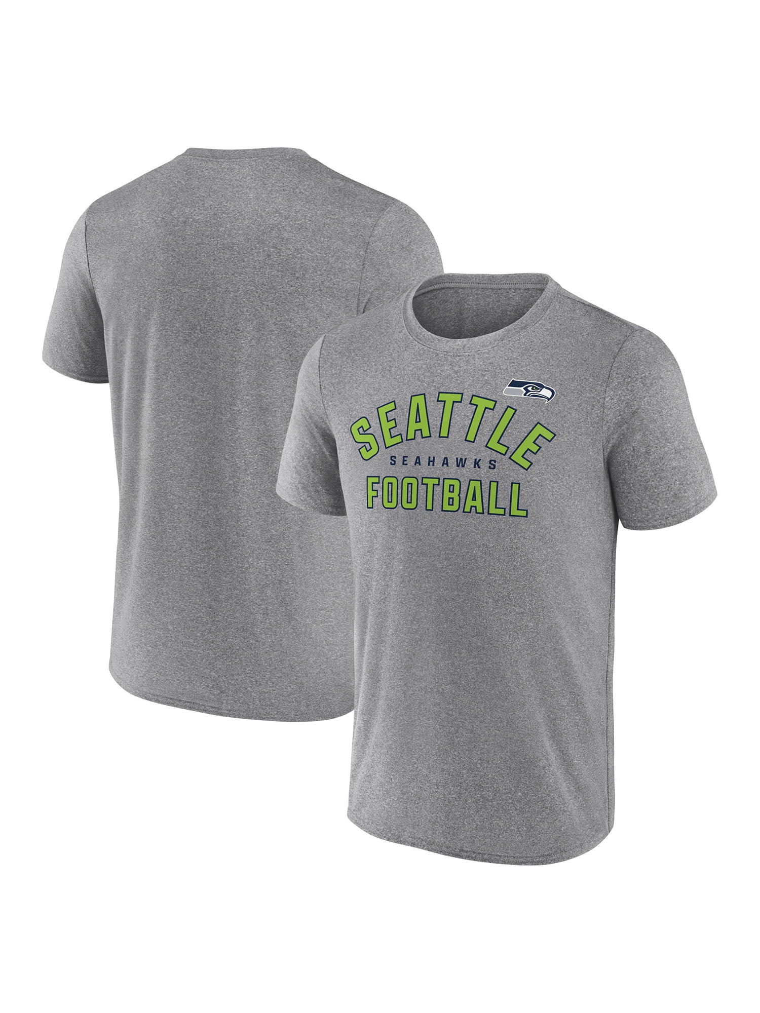 NFL Men's Seattle Seahawks Synthetic Gray Short Sleeve Arch Logo T-Shirt – All 32 Teams Available