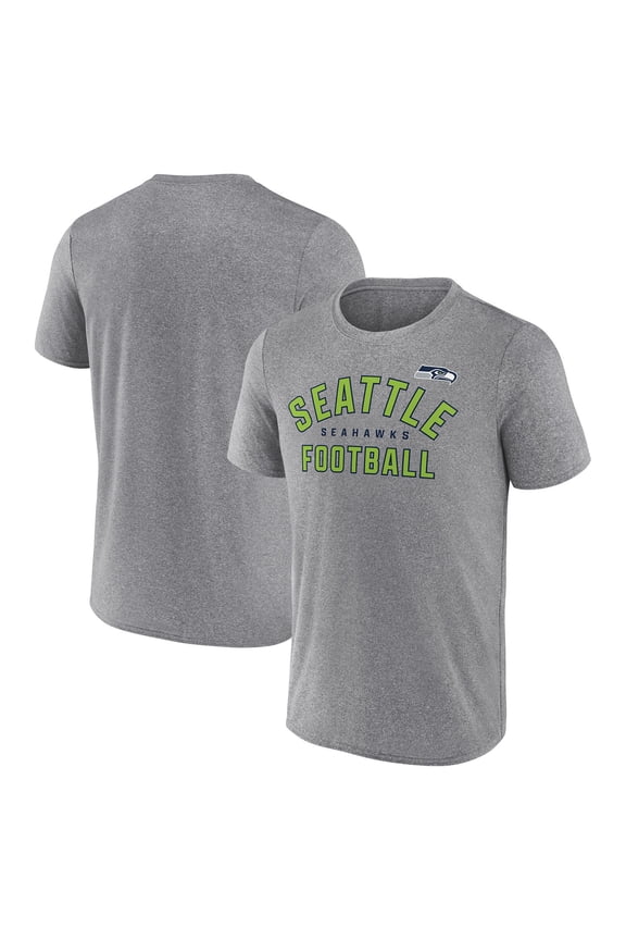 NFL Men's Seattle Seahawks Synthetic Gray Short Sleeve Arch Logo T-Shirt – All 32 Teams Available