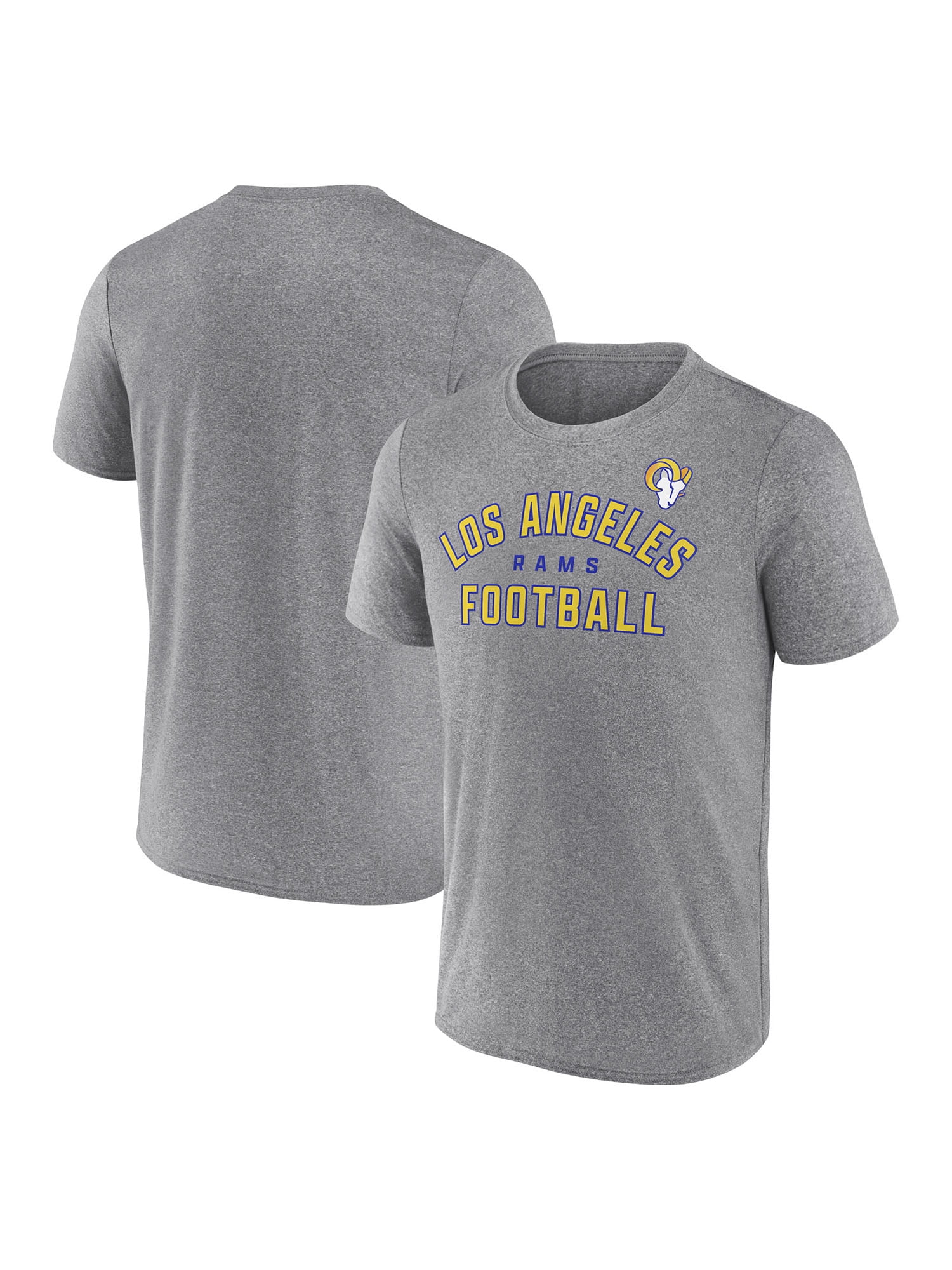 NFL Men's Los Angeles Rams Synthetic Gray Short Sleeve Arch Logo T-Shirt – All 32 Teams Available