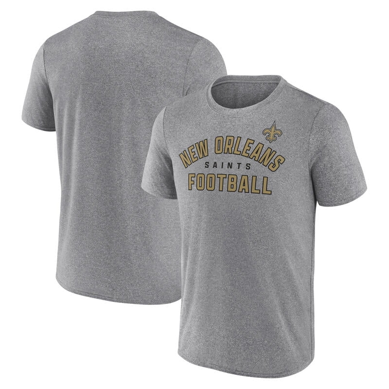 NFL Men's New Orleans Saints Synthetic Gray Short Sleeve Arch Logo T-Shirt – All 32 Teams Available