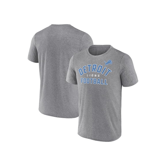 NFL Men's Detroit Lions Synthetic Gray Short Sleeve Arch Logo T-Shirt – All 32 Teams Available