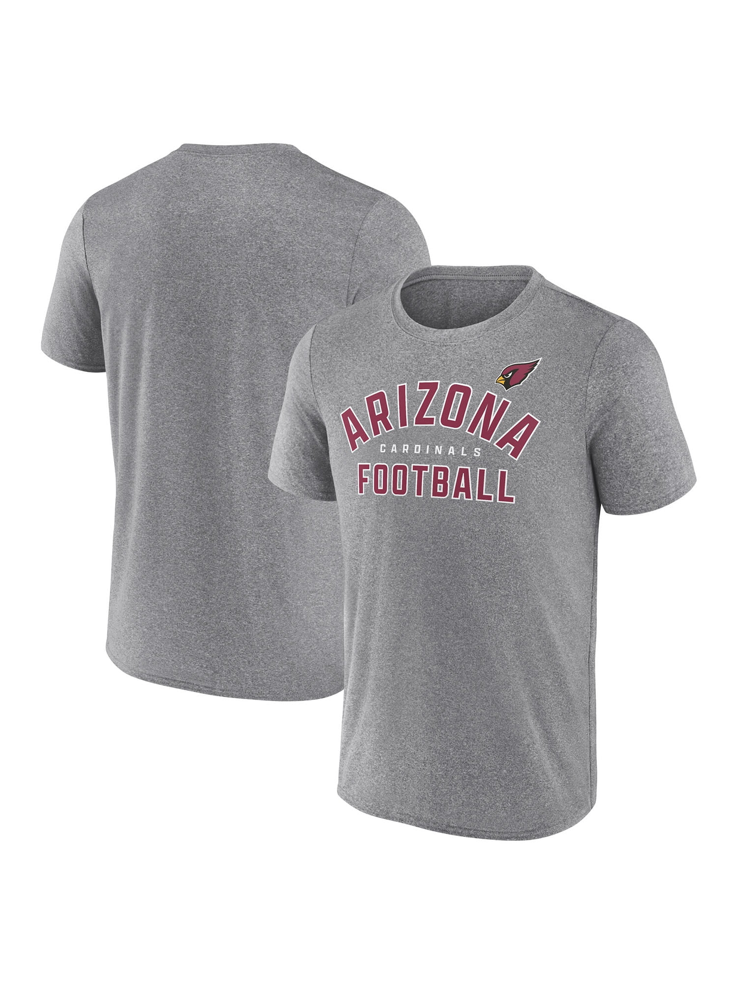 NFL Men's Arizona Cardinals Synthetic Gray Short Sleeve Arch Logo T-Shirt – All 32 Teams Available
