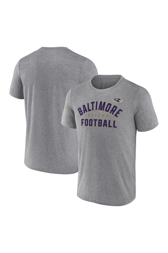 NFL Men's Baltimore Ravens Synthetic Gray Short Sleeve Arch Logo T-Shirt – All 32 Teams Available