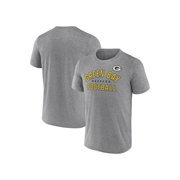 NFL Men's Green Bay Packers Synthetic Gray Short Sleeve Arch Logo T-Shirt – All 32 Teams Available
