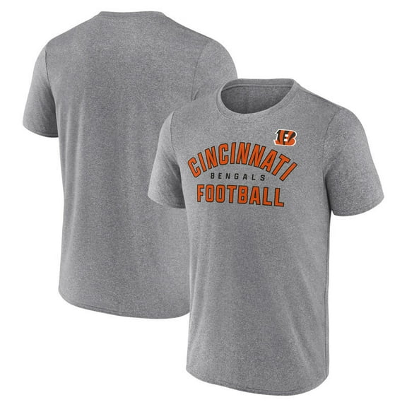 NFL Men's Cincinnati Bengals Synthetic Gray Short Sleeve Arch Logo T-Shirt – All 32 Teams Available