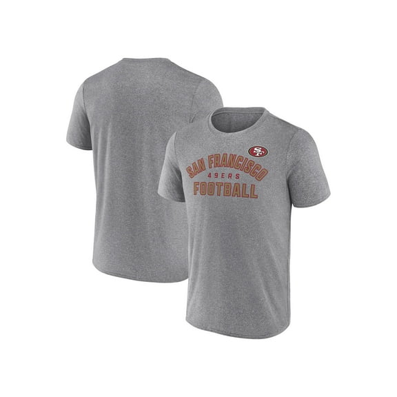 NFL Men's San Francisco 49ers Synthetic Gray Short Sleeve Arch Logo T-Shirt – All 32 Teams Available