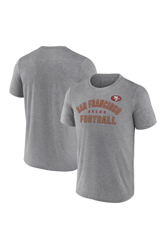 NFL Men's San Francisco 49ers Synthetic Gray Short Sleeve Arch Logo T-Shirt – All 32 Teams Available