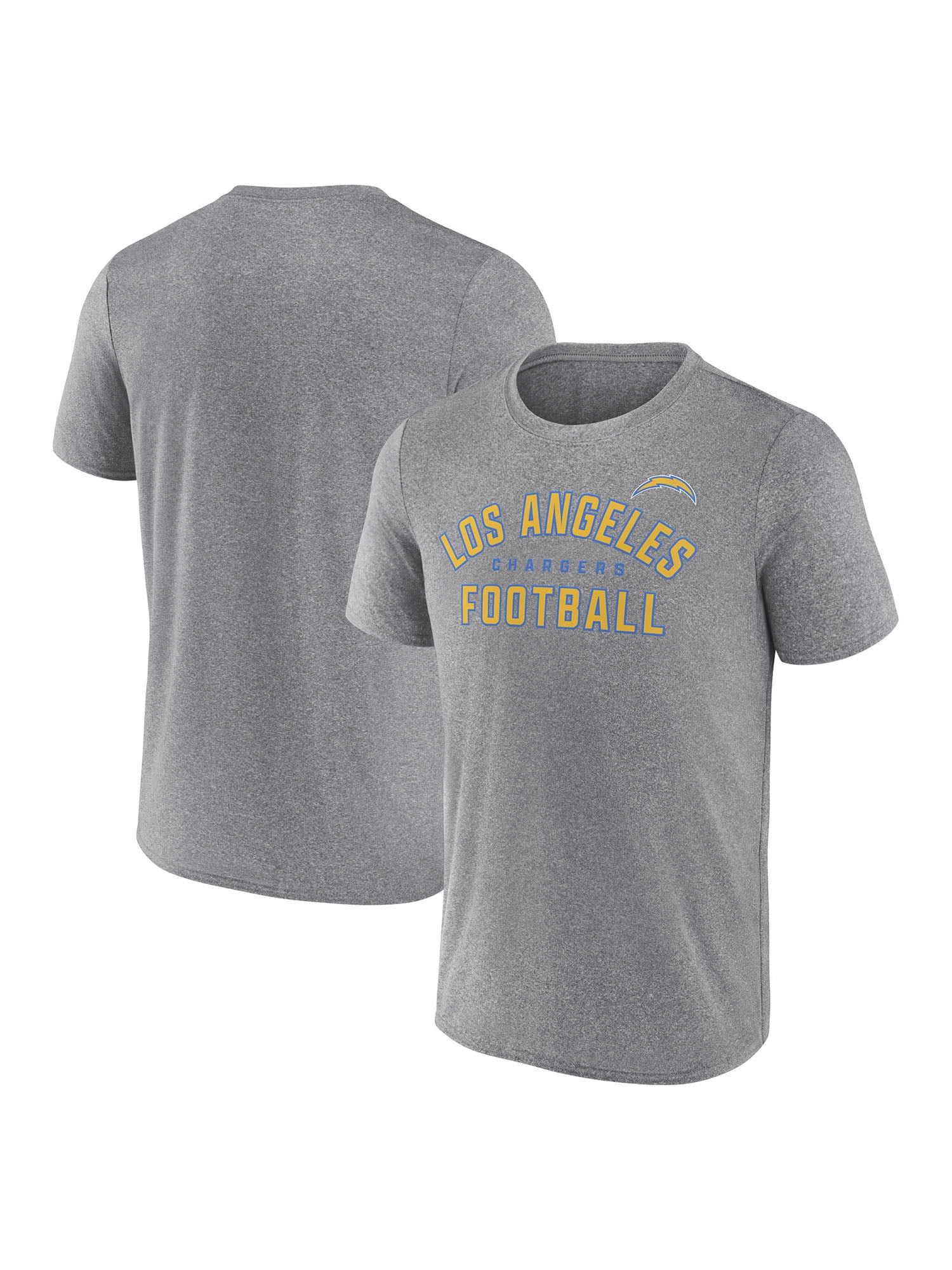 NFL Men's Los Angeles Chargers Synthetic Gray Short Sleeve Arch Logo T-Shirt – All 32 Teams Available