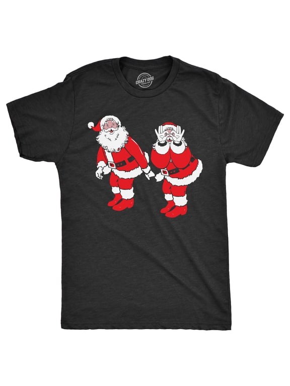 Mens Griddy Dance Santa T Shirt Funny Christmas Viral Dancing St Nick Joke Tee for Guys Graphic Tees