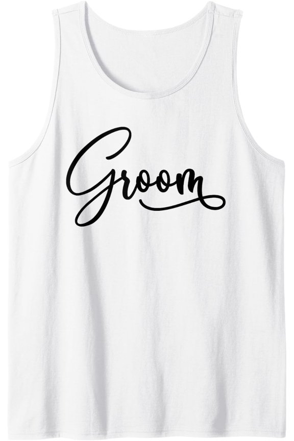 Mens Groom, Bride, Wedding, Bachelor Party Groom Tank Top Size S-3XL