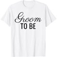 thumbnail image 1 of Mens Groom To Be T-Shirt, Black Font, Wedding & Bridal, 1 of 3