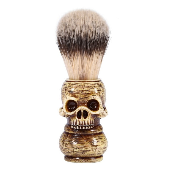 Mens Grooming Tool Makeup Skull Head Barber Salon Beard Shaving Brush